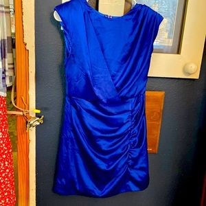 Bright blue cocktail dress